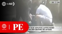 Capturan a sujeto que minutos antes robó celular a mujer en bus | Primera Edición