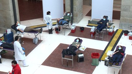 Madrid convierte la Real Casa de Correos en un centro de donación de sangre