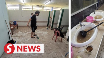 Download Video: Viral: Covid-19 patients clean dirty toilets at the Sabah quarantine centre