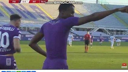 Fiorentina - Inter 1-1 GOAL KOUAME COPPA ITALIA 13-01-2021