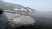 Dal Lake is freezes due to the -7 temperature in Srinagar