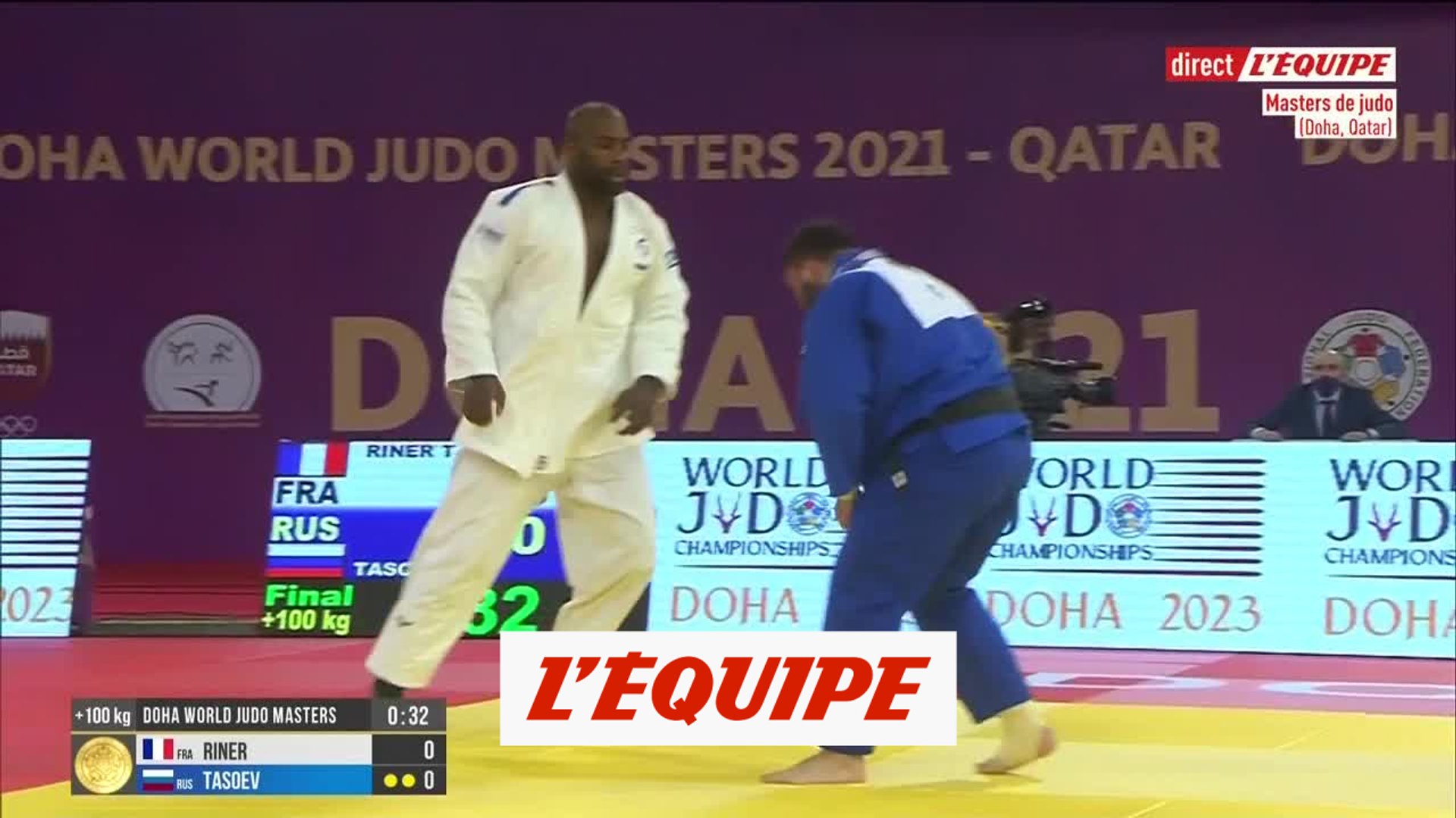 La victoire de Teddy Riner face à Inal Tasoev - Judo - Masters de Doha -  finale 100kg - Vidéo Dailymotion