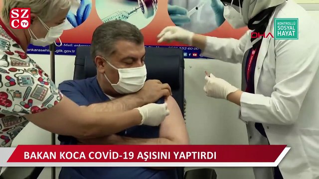 Bakan Koca ilk doz Covid-19 aşısını yaptırdı