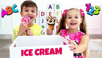 Diana and Roma learn the Alphabet and Numbers - Educational Videos for Toddlers