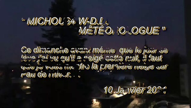 MICHOU64 W-D.D. MÉTÉOROLOGUE - 10 JANVIER 2021 - PAU - L'AURORE DOMINICALE SOUS LA NEIGE