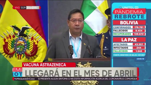 Bolivia adquiere 5 millones de dosis de la vacuna AstraZeneca