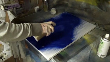 ARIANA GRANDE portrait video stencil painting