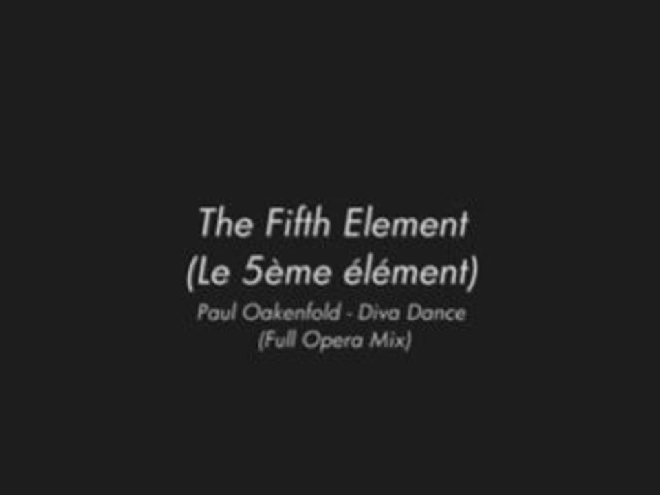 Le 5ème élément (the fifth element) - Paul Oakenfold