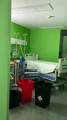 Goteras en el ala de Pediatría del Hospital del Sureste, en Arganda del Rey