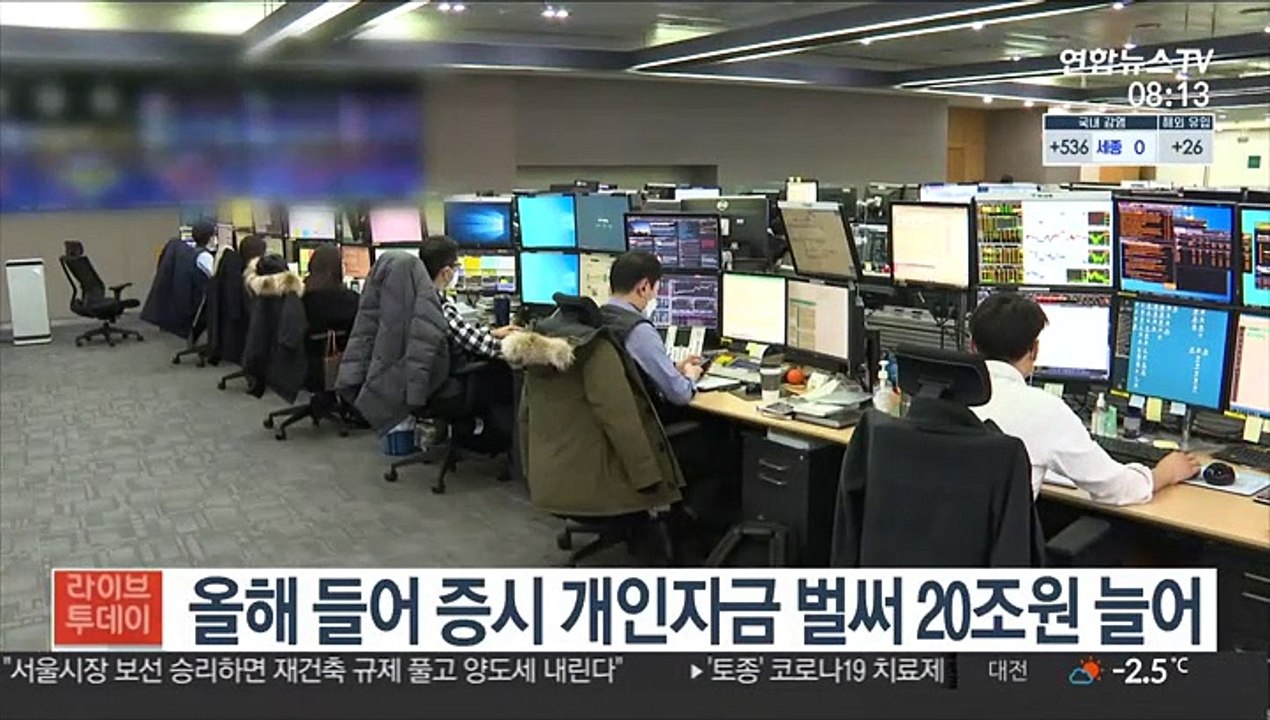 올해 들어 증시 개인자금 벌써 20조원 늘어