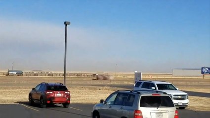 Huge fuel tanks are blown onto Montana highway from violent winds