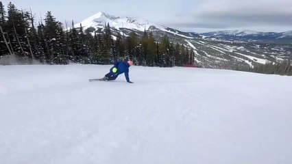 Talented Skiier Shows Off the Deepest Carves