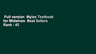 Full version  Myles Textbook for Midwives  Best Sellers Rank : #2