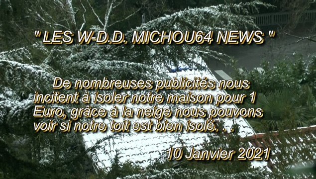 LES W-D.D. MICHOU64 NEWS - 10 JANVIER 2021 - VÉRIFIER L'ISOLATION DES TOITURES GRÂCE À LA NEIGE