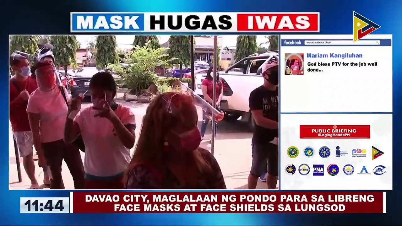 #LagingHanda | Davao City, maglalaan ng pondo para sa libreng face masks at face shields sa lungsod