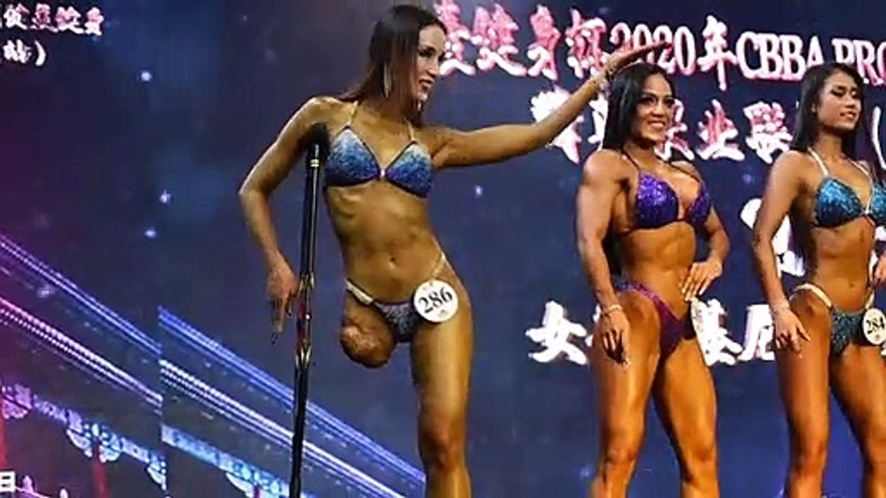 Einbeinige Bodybuilderin erobert Herzen der Chinesen