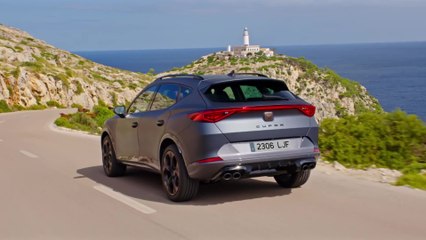 The new CUPRA Formentor in Petrol Blue Driving Video