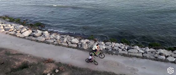 Cu bicicletele pe faleza Tuzla (drona) 2020