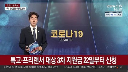 '1인당 100만원' 특고·프리랜서 3차 지원금 22일부터 신청