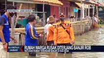 Rumah di Pesisir Pantai Indramayu Terhantam Banjir Rob