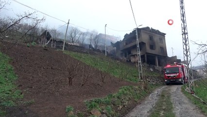 Trabzon'da yangının hasarı gün ağarınca ortaya çıktı