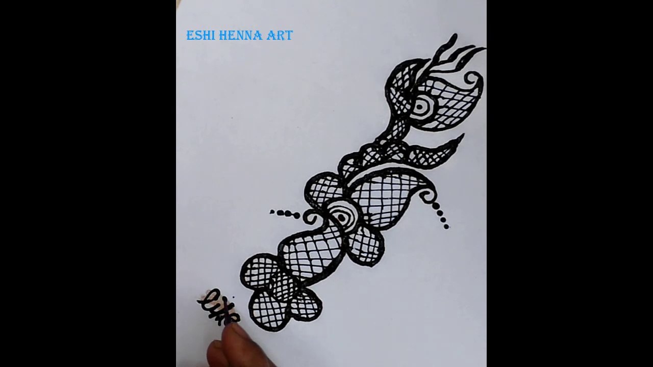 Simple Henna (Mehndi) Design for beginners . #henna #mehndi designs and classes by eshi henna art.