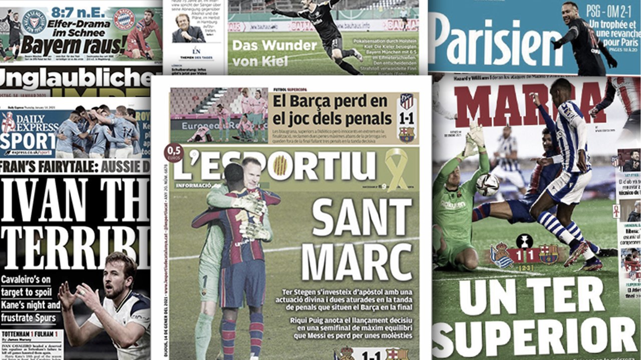 La défaite surprise du Bayern fait grand bruit en Allemagne, Marc-André ter Stegen est porté en héros par la presse espagnole