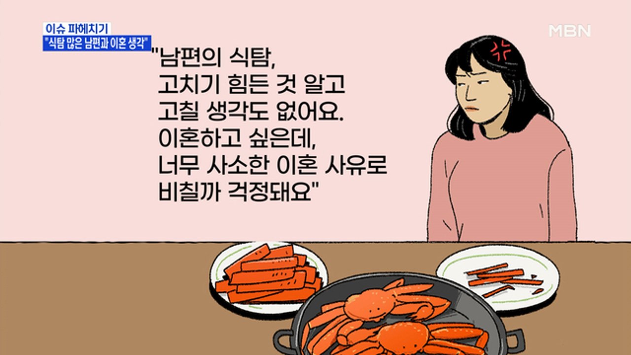 MBN 뉴스파이터-"식탐 많은 남편과 이혼 생각"