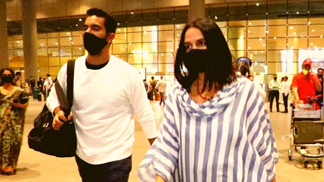 Neha Dhupia और Angad Bedi लौटे Goa से छुट्टियां मनाकर; देखिए वीडियो | FilmiBeat