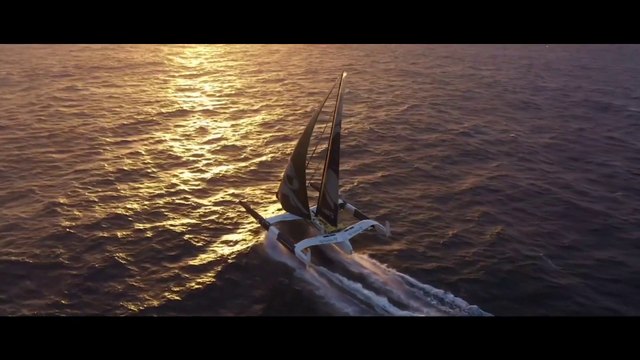 Gitana Team 2021 : Premières images de drone au soleil couchant de Madère The first drone images at sunset in Madeira