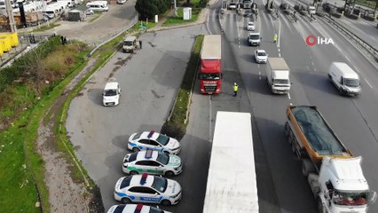 Kar alarmı verilmişti, polisler kış lastiği denetimi gerçekleştirdi