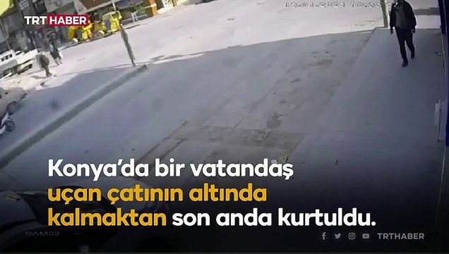 Çatıyı son anda fark eden kişi ölümden döndü