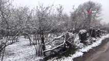 Düzce’de kartpostallık kar görüntüleri