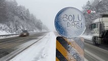 Bolu Dağında kar yağışı devam ediyor