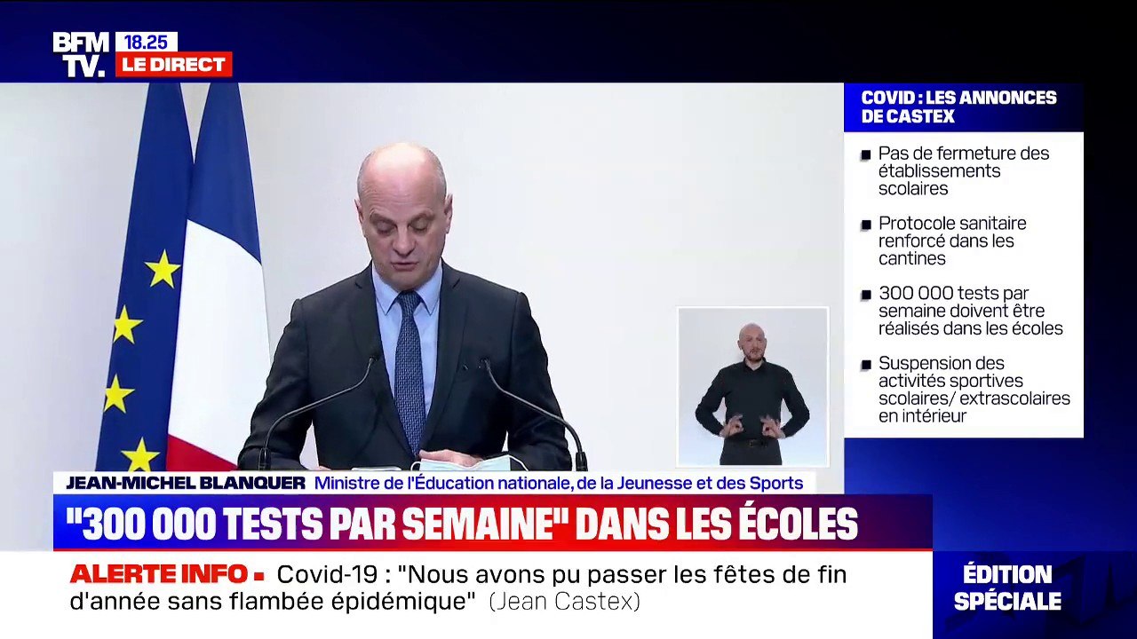 Jean-Michel Blanquer sur les cantines scolaires: "À l'école primaire, il n'y aura pas de brassage possible entre les classes"