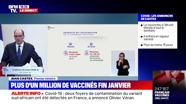 Jean Castex ouvre dès lundi, la vaccination aux personnes présentant des pathologies à haut risque, quelque soit leur âge