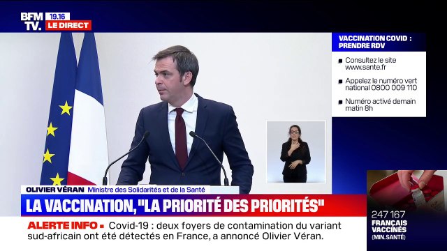 Olivier Véran: 70.000 personnes de plus se sont faites vacciner ce jeudi