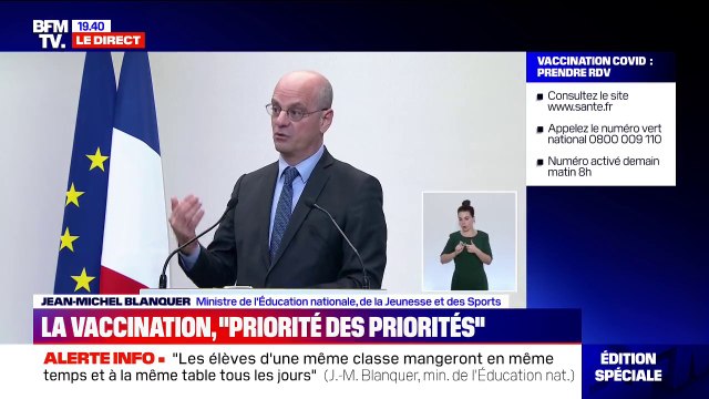 Jean-Michel Blanquer: C'est pendant les vacances que des contaminations ont eu lieu chez les enfants
