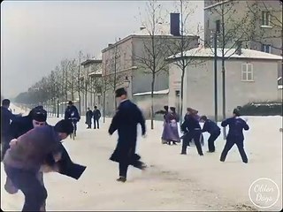 bataille de boules de neige du XIXe siècle.