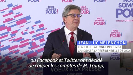 Trump banni de Twitter: Mélenchon s'étonne de la "censure" des réseaux sociaux