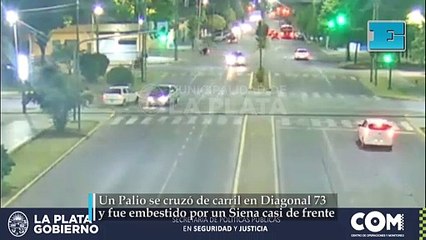 Un Palio se cruzó de carril en Diagonal 73 y fue embestido por un Siena casi de frente