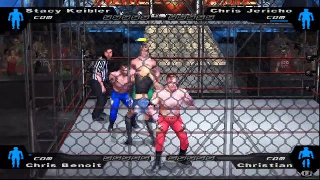 Here Comes the Pain Stacy Keibler vs Chris Jericho vs Chris Benoit vs Christian