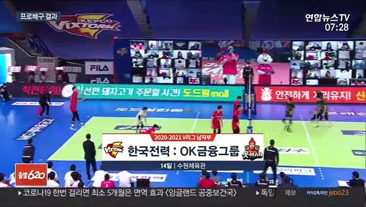 5세트의 강자 OK금융그룹…한전 꺾고 2위 탈환