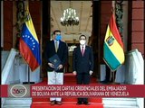 Nuevo embajador de Bolivia en Caracas presenta Cartas Credenciales ante el presidente Nicolás Maduro