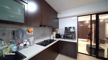Albedo Design Pte Ltd | Modern Contemporary Design | HDB 4 Room Design | Semi-Open Kitchen | Glass Partition Kitchen| Home Interior Design Singapore