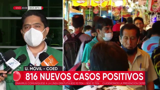 Santa Cruz reporta 816 nuevos casos de Covid-19 y 10 decesos, nueve eran adultos mayores
