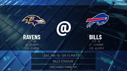 Ravens @ Bills Game Preview for SAT, JAN 16 - 09:15 PM ET