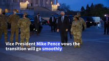 Mike Pence speaks to National Guard ahead of inauguration