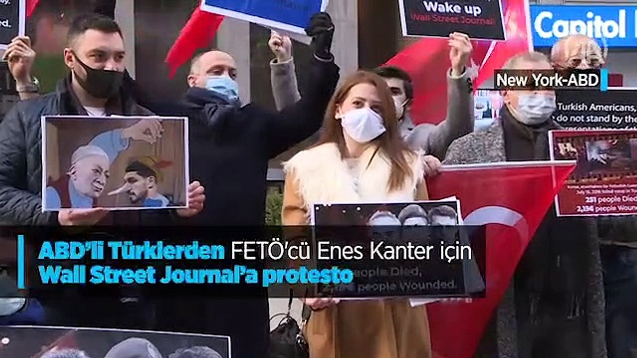 Türkiye'ye dil uzatan FETÖ'cü Enes Kanter ABD'de yaşayan Türkler tarafından protesto edildi