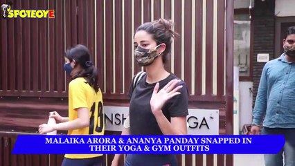 Malaika Arora and Ananya Panday Snapped in their Yoga & Gym Outfits | SpotboyE